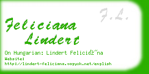 feliciana lindert business card